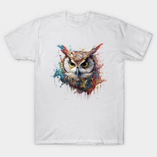 Owl Splash Art: Enchanting Fantasy Illustration #3 T-Shirt